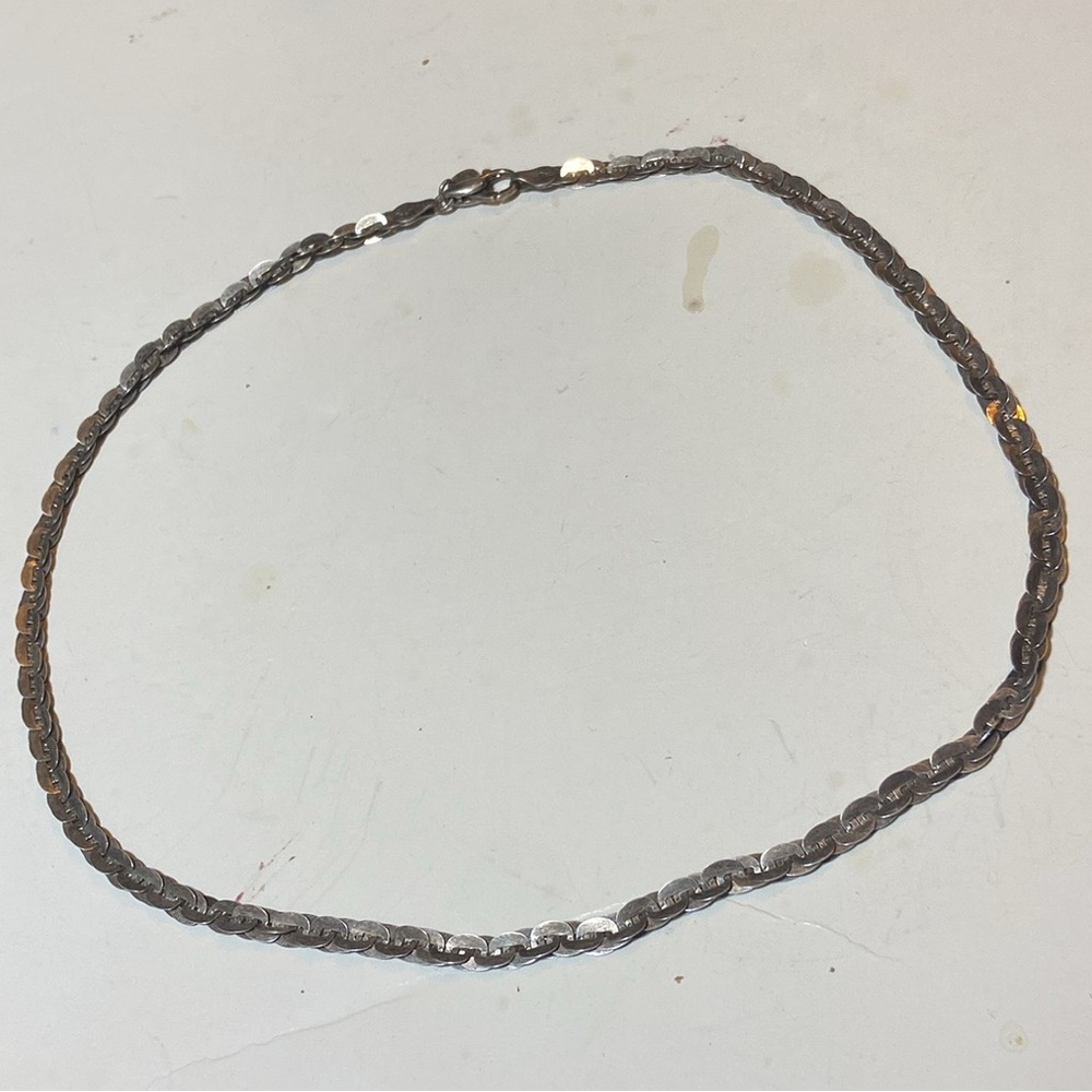 Italy Milor 950 Sterling Silver Triple Disc Chain Necklace 18”